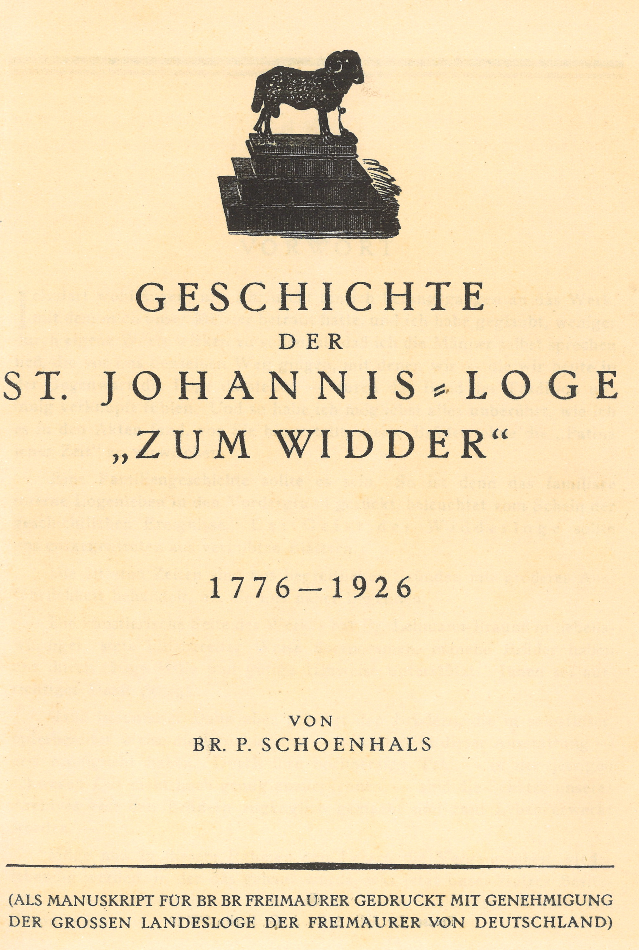 Geschichte der St. Johannis-Loge
